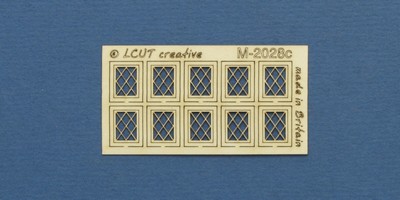 M 20-28c N gauge kit of 10 casement windows with lattice - square top